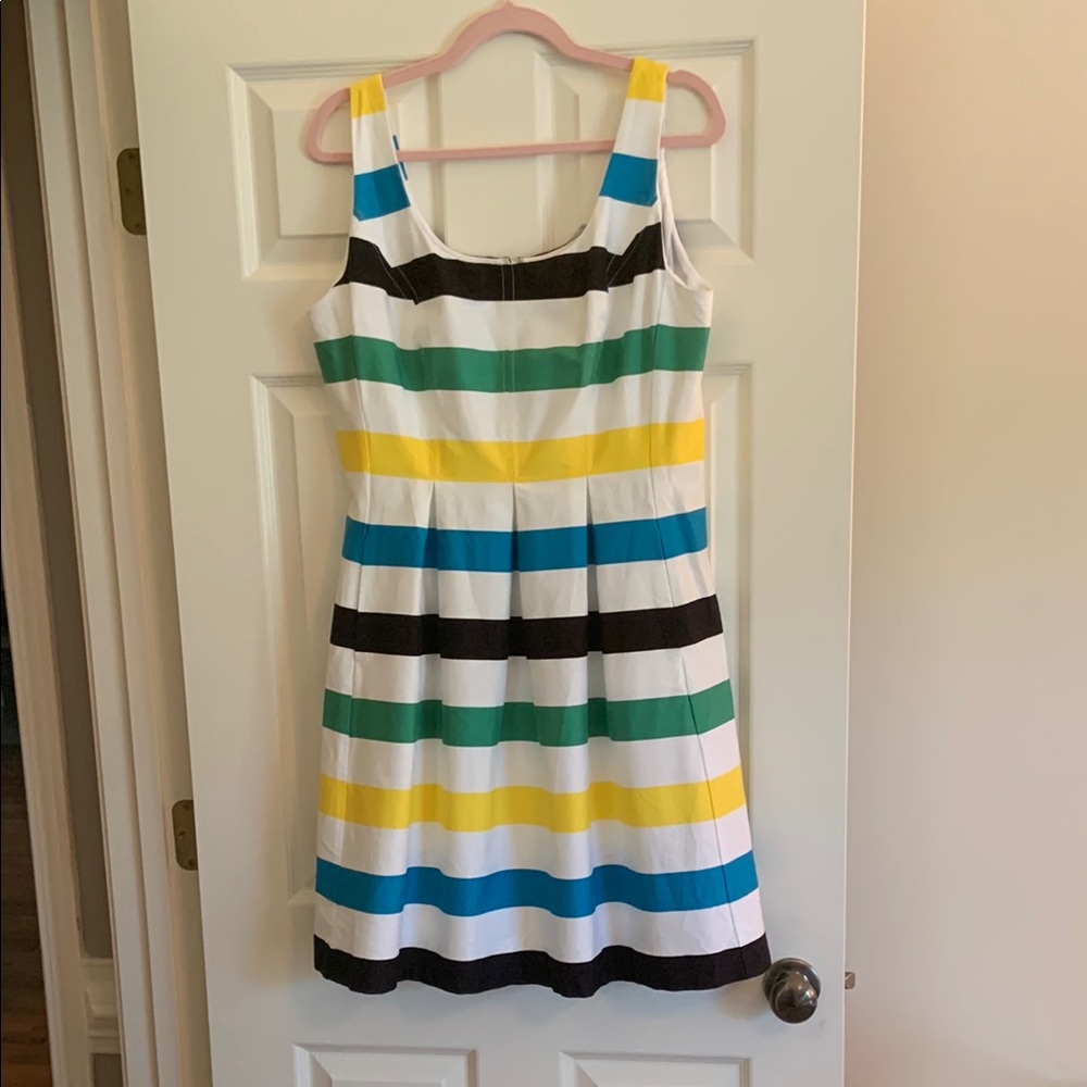 Nine West White and Yellow Sleeveless Sundress